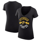 Pittsburgh Pirates G-III 4Her by Carl Banks Women's Super-Slim Fit Lightweight City Graphic V-Neck T-Shirt Sale