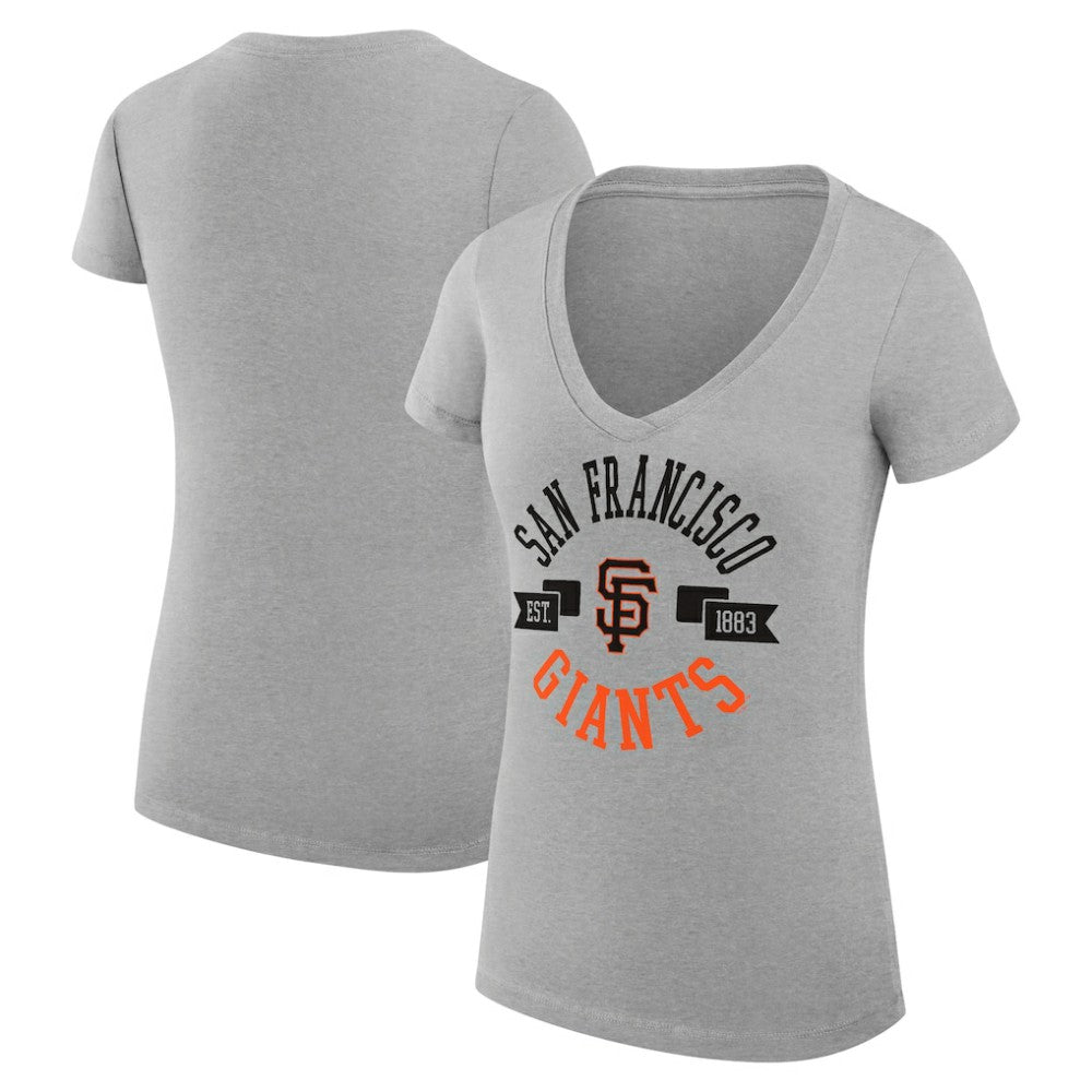 San Francisco Giants G-III 4Her by Carl Banks Women's Super-Slim Fit Lightweight City Graphic V-Neck T-Shirt On Sale