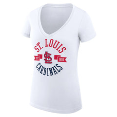 St. Louis Cardinals G-III 4Her by Carl Banks Women's Super-Slim Fit Lightweight City Graphic V-Neck T-Shirt Lifestyle