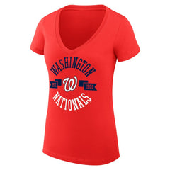 Washington Nationals G-III 4Her by Carl Banks Women's Super-Slim Fit Lightweight City Graphic V-Neck T-Shirt Near Me