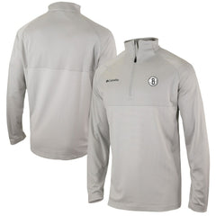 Columbia - Brooklyn Nets Omni-Wick Rockin' It Quarter-Zip Pullover Top - Heather Gray