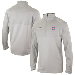 Columbia - Detroit Pistons Omni-Wick Rockin' It Quarter-Zip Pullover Top - Heather Gray