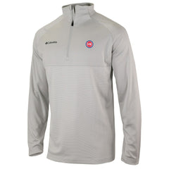Columbia - Detroit Pistons Omni-Wick Rockin' It Quarter-Zip Pullover Top - Heather Gray