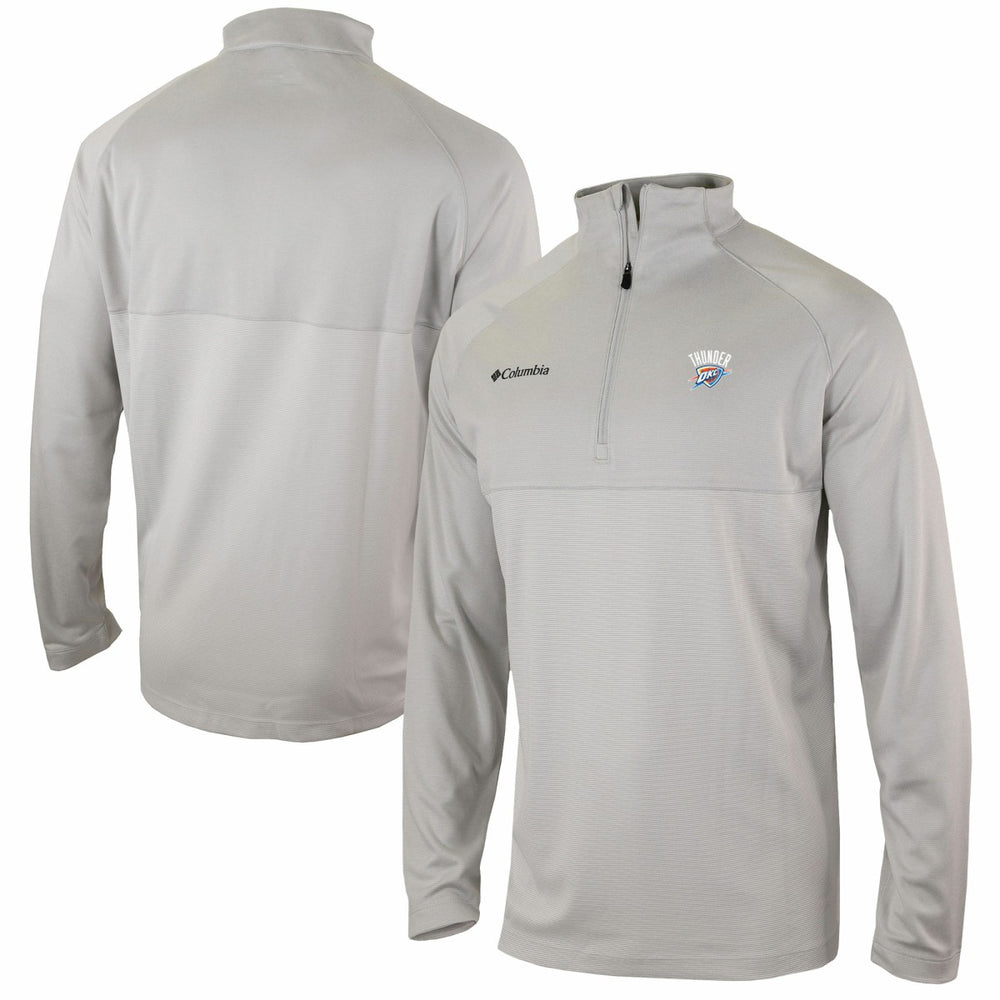 Columbia - Oklahoma City Thunder Omni-Wick Rockin' It Quarter-Zip Pullover Top - Heather Gray