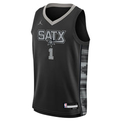 NBA - Victor Wembanyama San Antonio Spurs Jordan Brand Youth Swingman Jersey - Statement Edition - Black