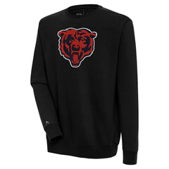 Chicago Bears Antigua Victory Crewneck Pullover Sweatshirt Black - NFL