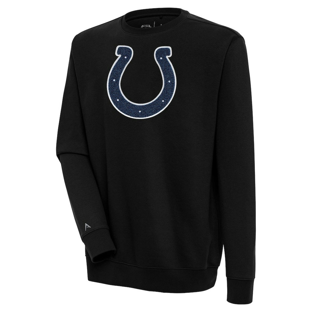 Indianapolis Colts Antigua Victory Crewneck Pullover Sweatshirt Black - NFL