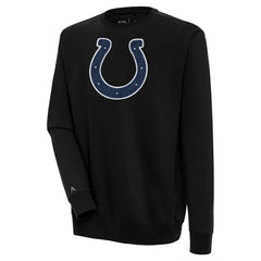 Indianapolis Colts Antigua Victory Crewneck Pullover Sweatshirt Black - NFL