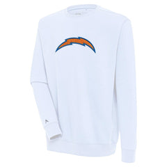 Los Angeles Chargers Antigua Victory Crewneck Pullover Sweatshirt White - NFL