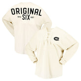 Montreal Canadiens - Fanatics Women's Original Six Lace-Up Spirit Jersey Long Sleeve T-Shirt Cream