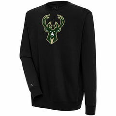 NBA - Milwaukee Bucks Antigua Victory Crewneck Pullover Sweatshirt - Black