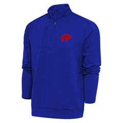Buffalo Bills Adult Throwback Logo Generation Quarter-Zip Pullover Top Royal - NFL