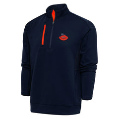 Chicago Bears Adult Throwback Logo Generation Quarter-Zip Pullover Top Navy - NFL