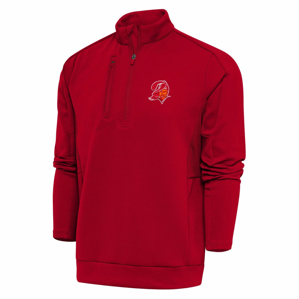 Tampa Bay Buccaneers Adult Throwback Logo Generation Quarter-Zip Pullover Top Red - NFL