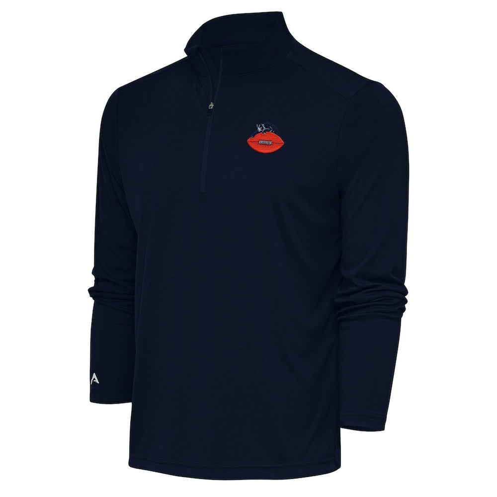 Chicago Bears Adult Throwback Logo Tribute Quarter-Zip Pullover Navy - NFL