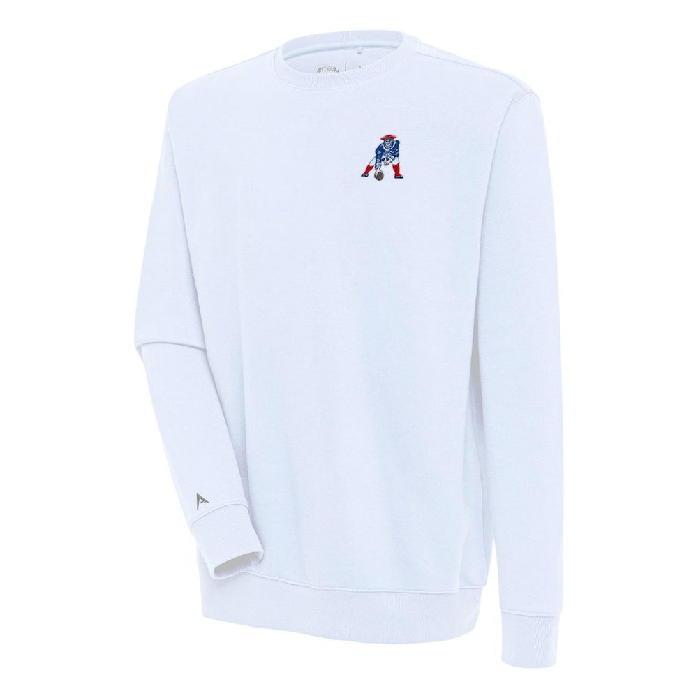 New England Patriots Adult Throwback Logo Victory Pullover Sweatshirt White - NFL