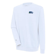 Seattle Seahawks Adult Throwback Logo Victory Pullover Sweatshirt White - NFL