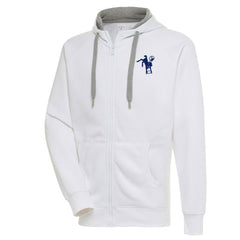 Indianapolis Colts Adult Throwback Logo Victory Full-Zip Hoodie White - NFL