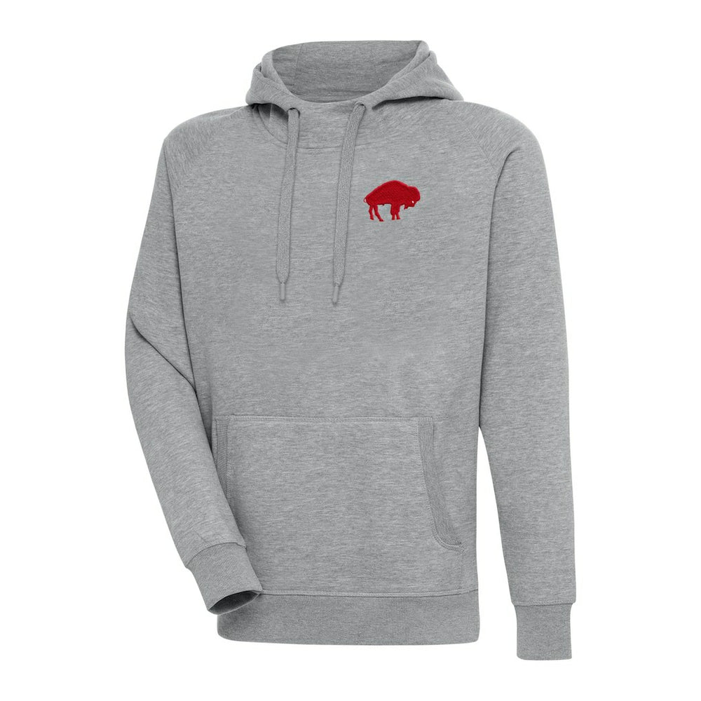Buffalo Bills Adult Throwback Logo Victory Pullover Hoodie Heather Gray - NFL