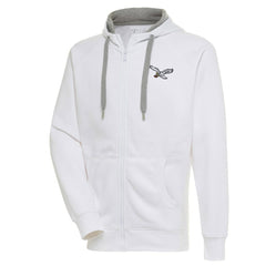 Philadelphia Eagles Adult Throwback Logo Victory Full-Zip Hoodie White - NFL