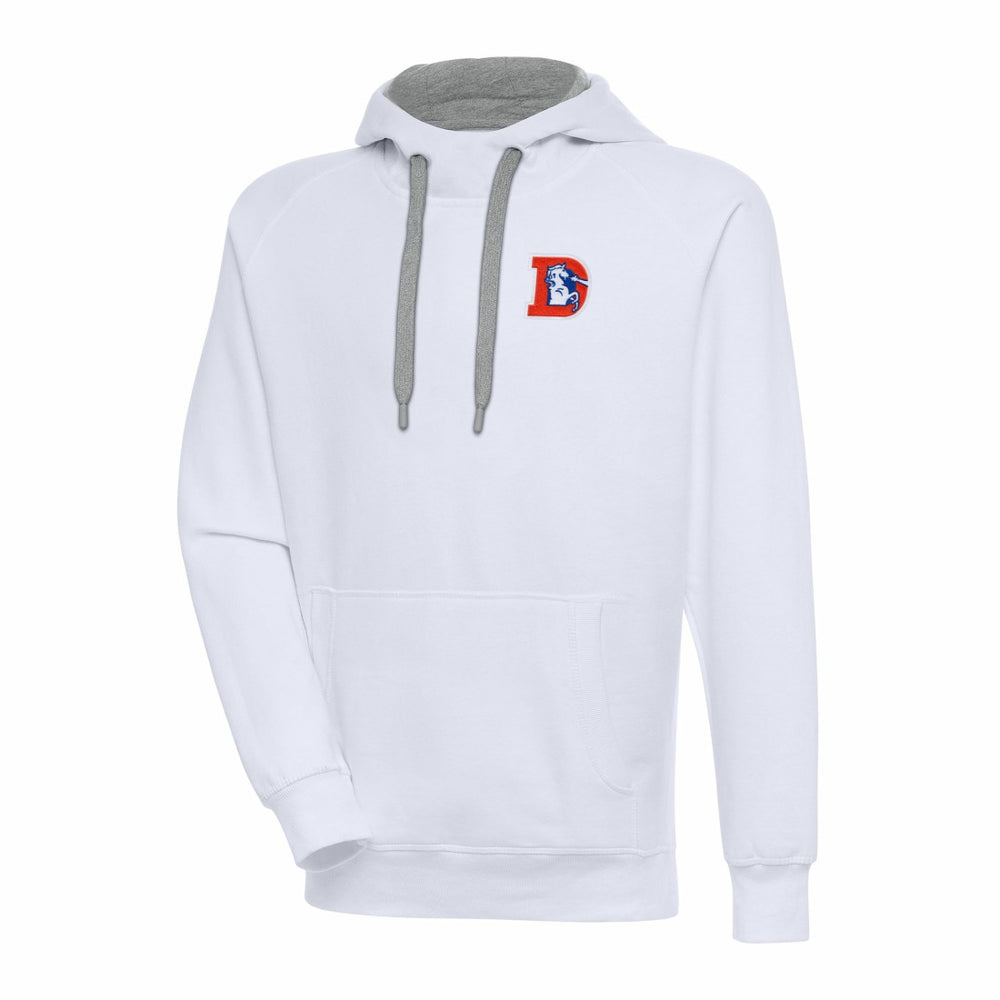 Denver Broncos Adult Throwback Logo Victory Pullover Hoodie White - NFL