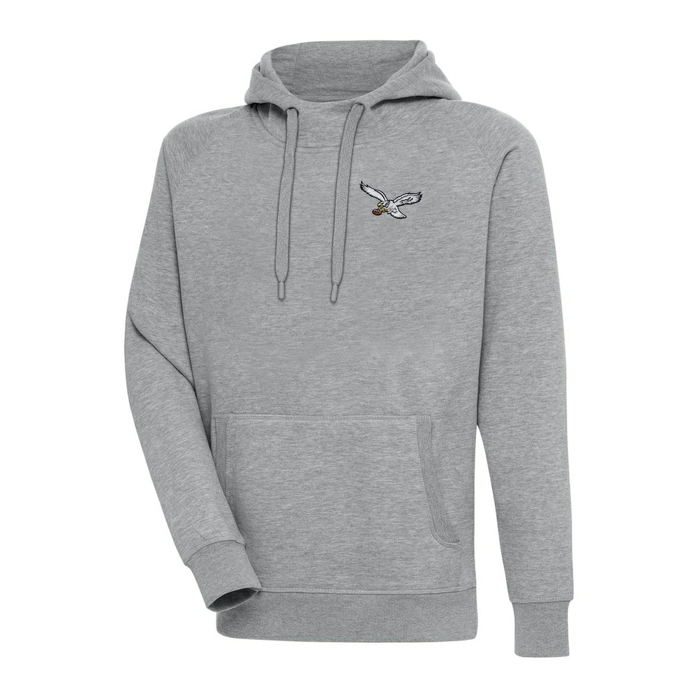 Philadelphia Eagles Adult Throwback Logo Victory Pullover Hoodie Heather Gray - NFL