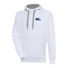 Seattle Seahawks Adult Throwback Logo Victory Pullover Hoodie White - NFL