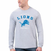 Detroit Lions Starter Logo Graphic Long Sleeve T-Shirt Gray - NFL