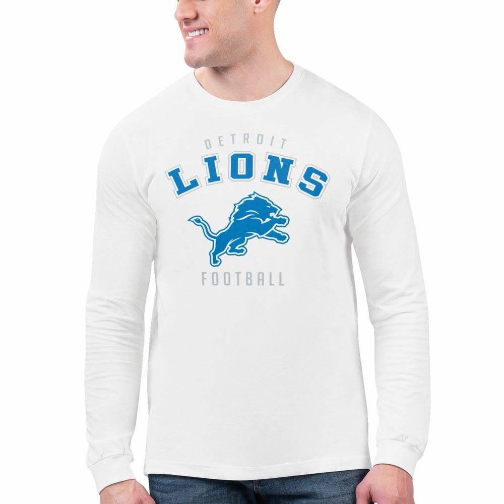 Detroit Lions Starter Logo Graphic Long Sleeve T-Shirt White - NFL