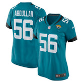 Yasir Abdullah Jacksonville Jaguars Women's Team Game Jersey Teal - Nike