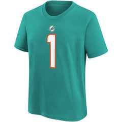 Tua Tagovailoa Miami Dolphins Youth Player Name & Number T-Shirt Aqua - Nike