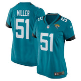 Ventrell Miller Jacksonville Jaguars Women's Game Jersey Teal - Nike