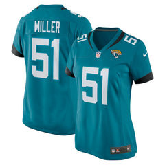 Ventrell Miller Jacksonville Jaguars Women's Game Jersey Teal - Nike