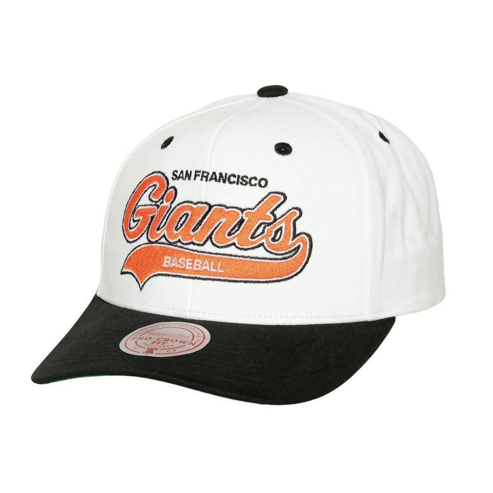 San Francisco Giants Mitchell & Ness Cooperstown Collection Tail Sweep Pro Snapback Hat Lifestyle