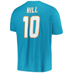 Tyreek Hill Miami Dolphins Big & Tall Player Name & Number T-Shirt Aqua - Fanatics