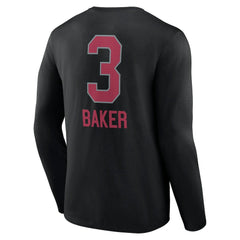 Budda Baker Arizona Cardinals Team Wordmark Player Name & Number Long Sleeve T-Shirt Black - NFL