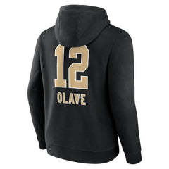 Chris Olave New Orleans Saints Team Wordmark Player Name & Number Pullover Hoodie Black - NFL