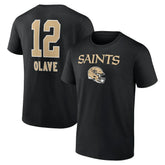 Chris Olave New Orleans Saints Team Wordmark Player Name & Number T-Shirt Black - NFL