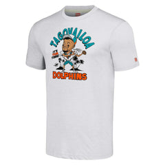 Tua Tagovailoa Miami Dolphins Homage Unisex Caricature Player Tri-Blend T-Shirt Ash - NFL