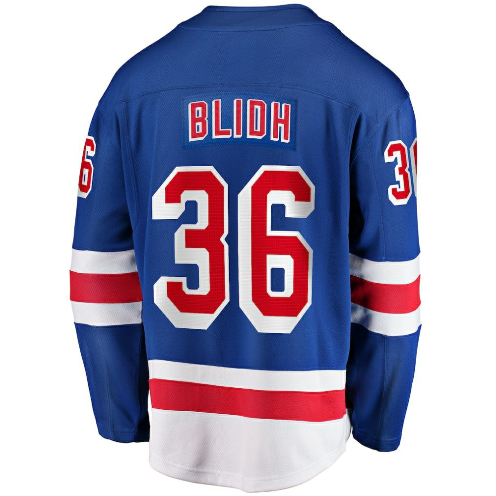 Anton Blidh New York Rangers Fanatics Home Breakaway Jersey - Blue | NHL Jerseys
