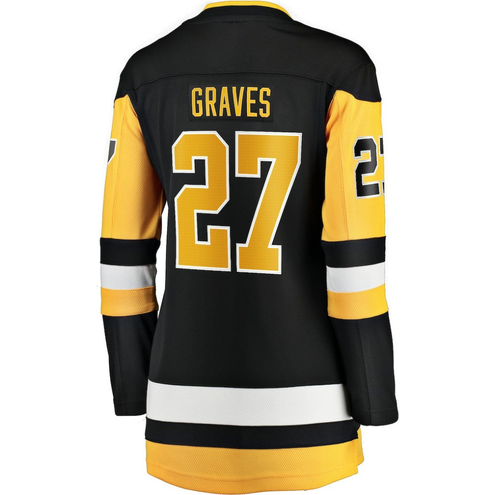 Ryan Graves Pittsburgh Penguins Fanatics Women's Home Breakaway Player Jersey - Black | NHL Jerseys