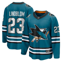 Oskar Lindblom San Jose Sharks - Fanatics Home Breakaway Jersey Teal