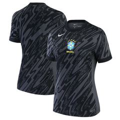 Nike Brazil National Team Women's 2024 Goalkeeper Replica Stadium Jerseys - Anthracite