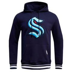 Seattle Kraken Pro Standard Retro Classic Fleece Pullover Hoodie Deep Sea Blue