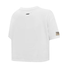 Vegas Golden Knights Pro Standard Women's Boxy Script Tail Cropped T-Shirt White