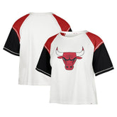 47 brand - Chicago Bulls '47 Women's Premier Raglan Cropped T-Shirt - Cream