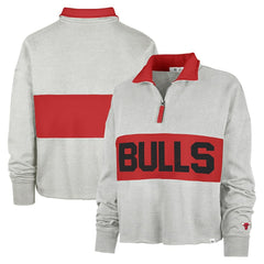 47 brand - Chicago Bulls '47 Women's Breakthrough Remi Quarter-Zip Jacket - Heather Gray