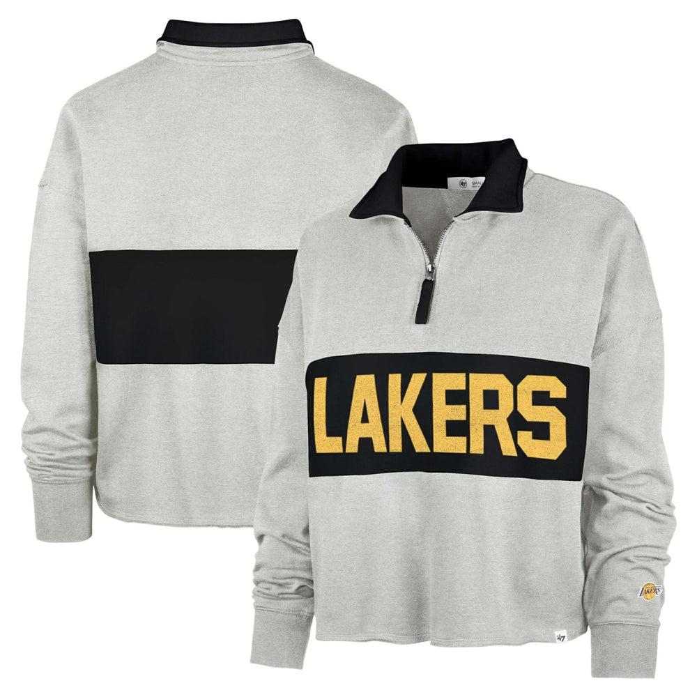 47 brand - Los Angeles Lakers '47 Women's Breakthrough Remi Quarter-Zip Jacket - Heather Gray