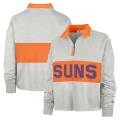 47 brand - Phoenix Suns '47 Women's Breakthrough Remi Quarter-Zip Jacket - Heather Gray