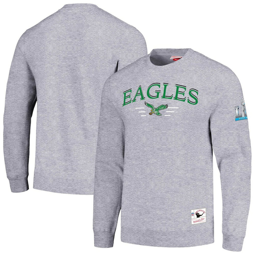Philadelphia Eagles Rings 2.0 Pullover Sweatshirt Gray - Mitchell & Ness
